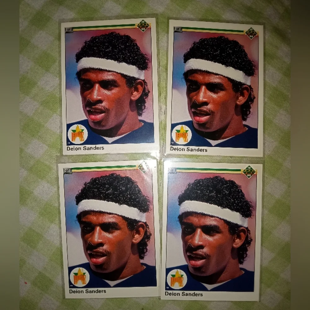 Deion Sanders Upper Deck Rookie lot x4